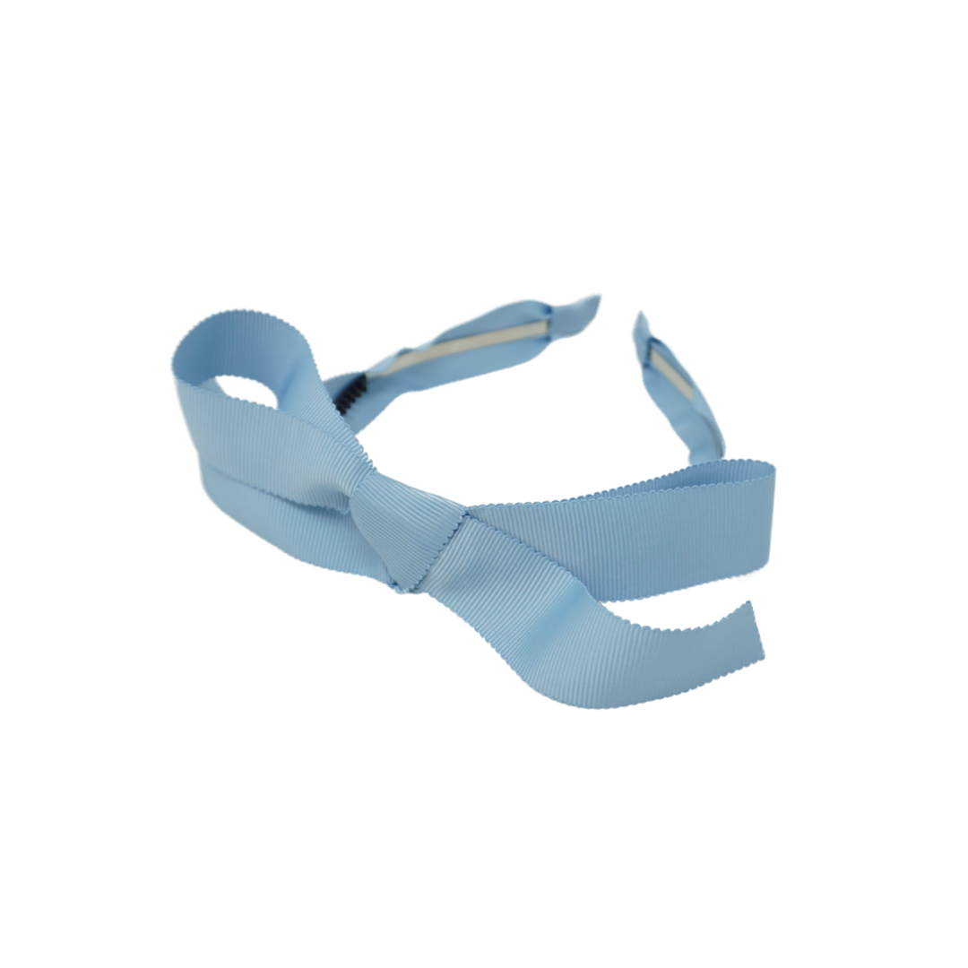 Bandeau Luxe Grosgrain Light Blue Bow Headband