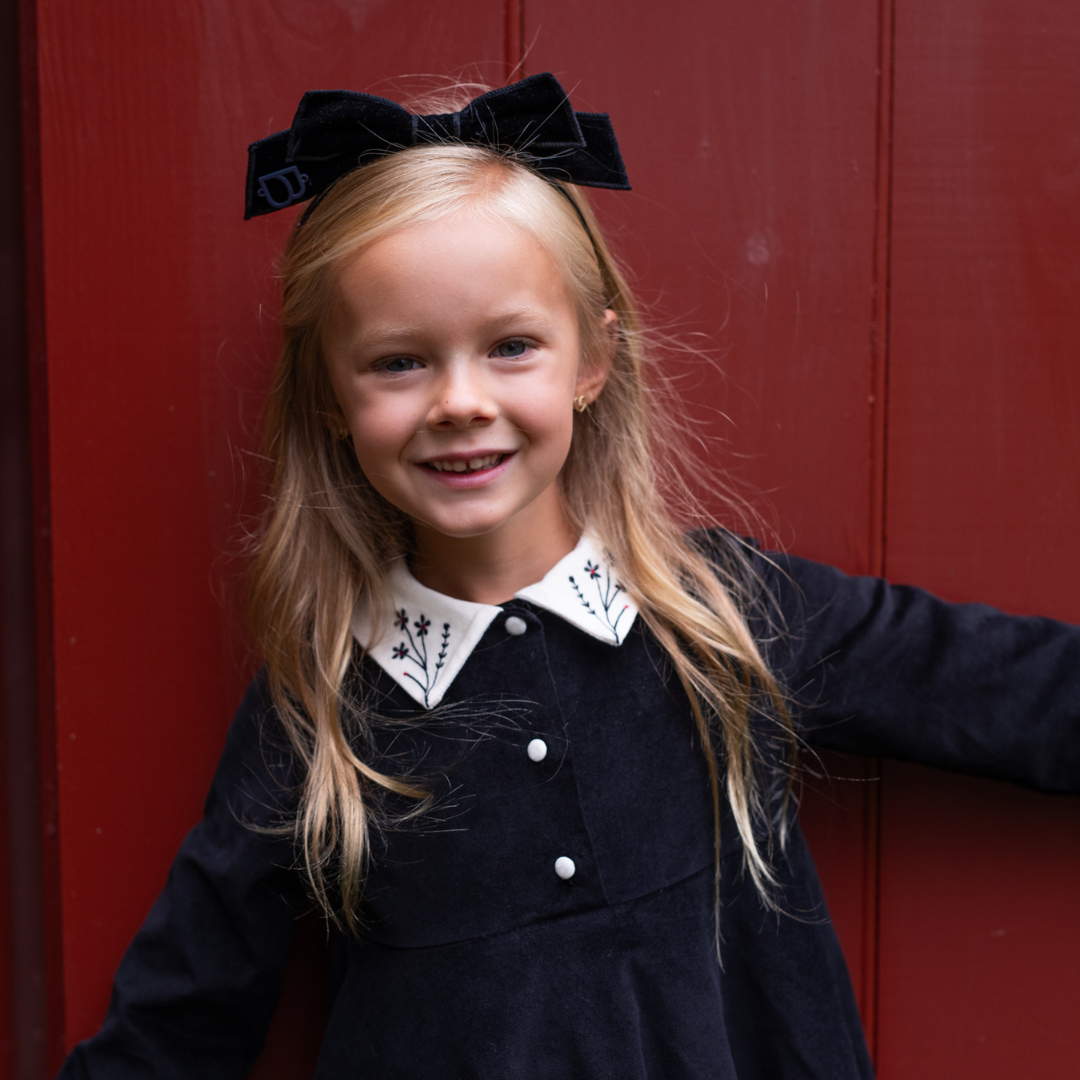 Bandeau Black Rich Velvet Bow Headband