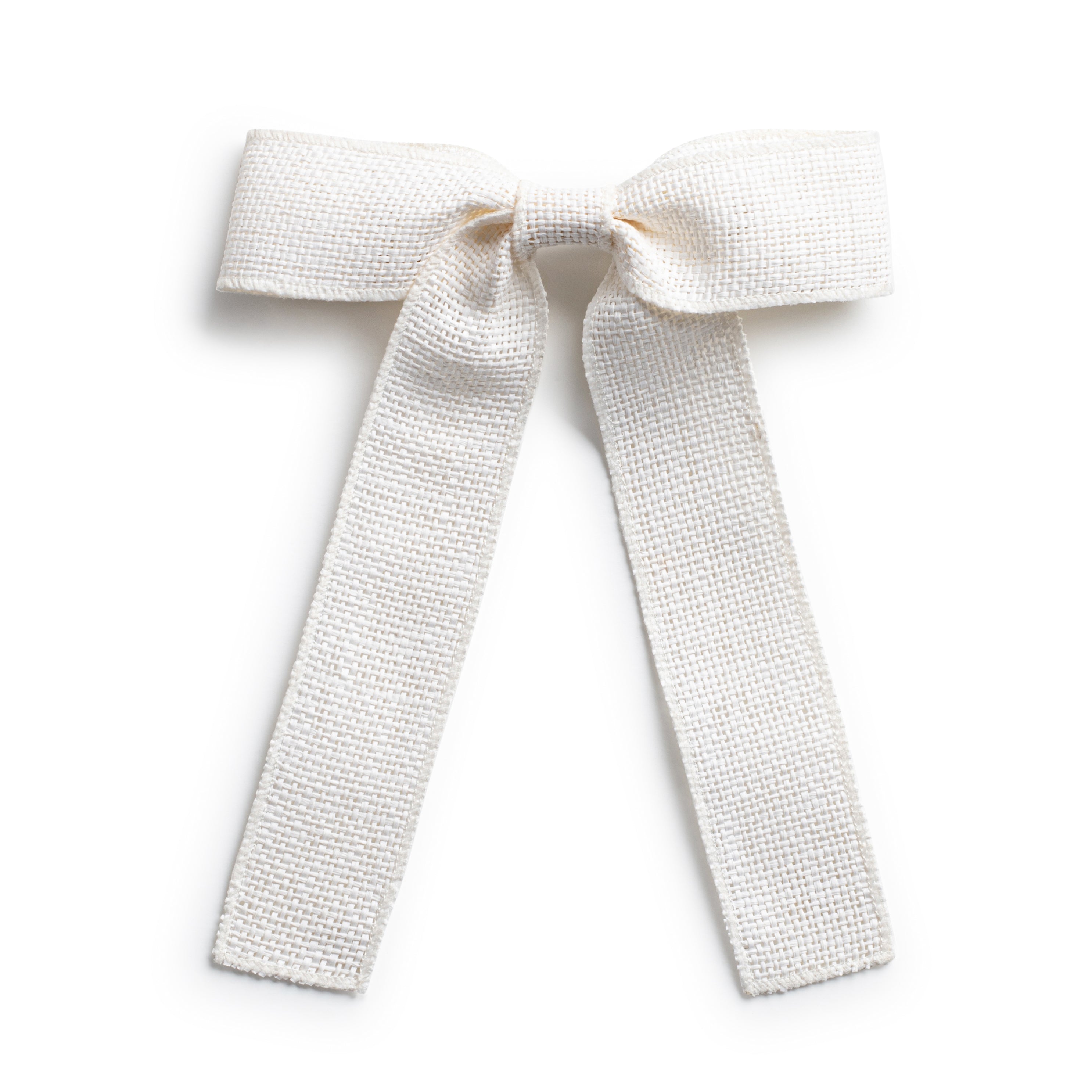 Halo Luxe Ivory Long Tail Linen Clip